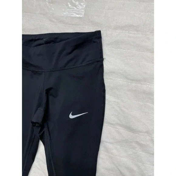 Nike Dri Fit Black Athletic Running Leggings Women XS Back Zip Pocket - Picture 9 of 9